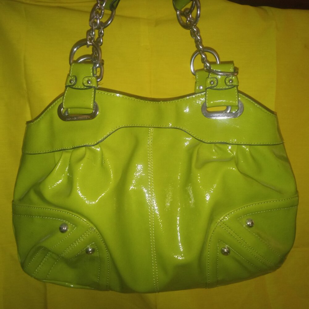 Lime green Nicole Miller purse